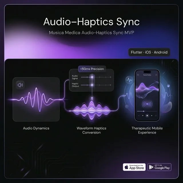 Precision Audio–Haptics Synchronization for a Cross-Platform Therapeutic Music App